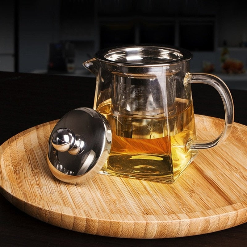 Grijzen Teapot | Wood & Glass, Tea Infuser